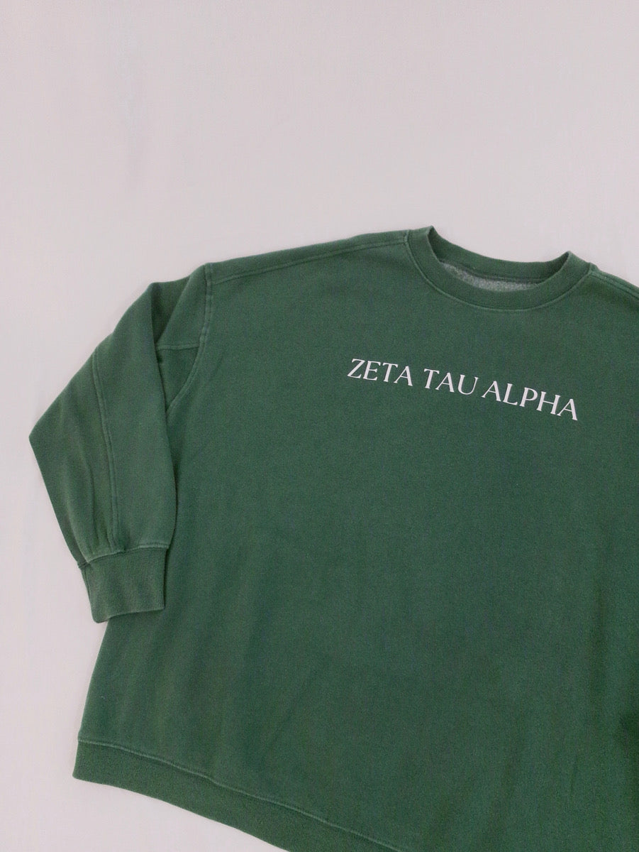 Zeta Tau Alpha - Oversized Seaside Sweatshirt